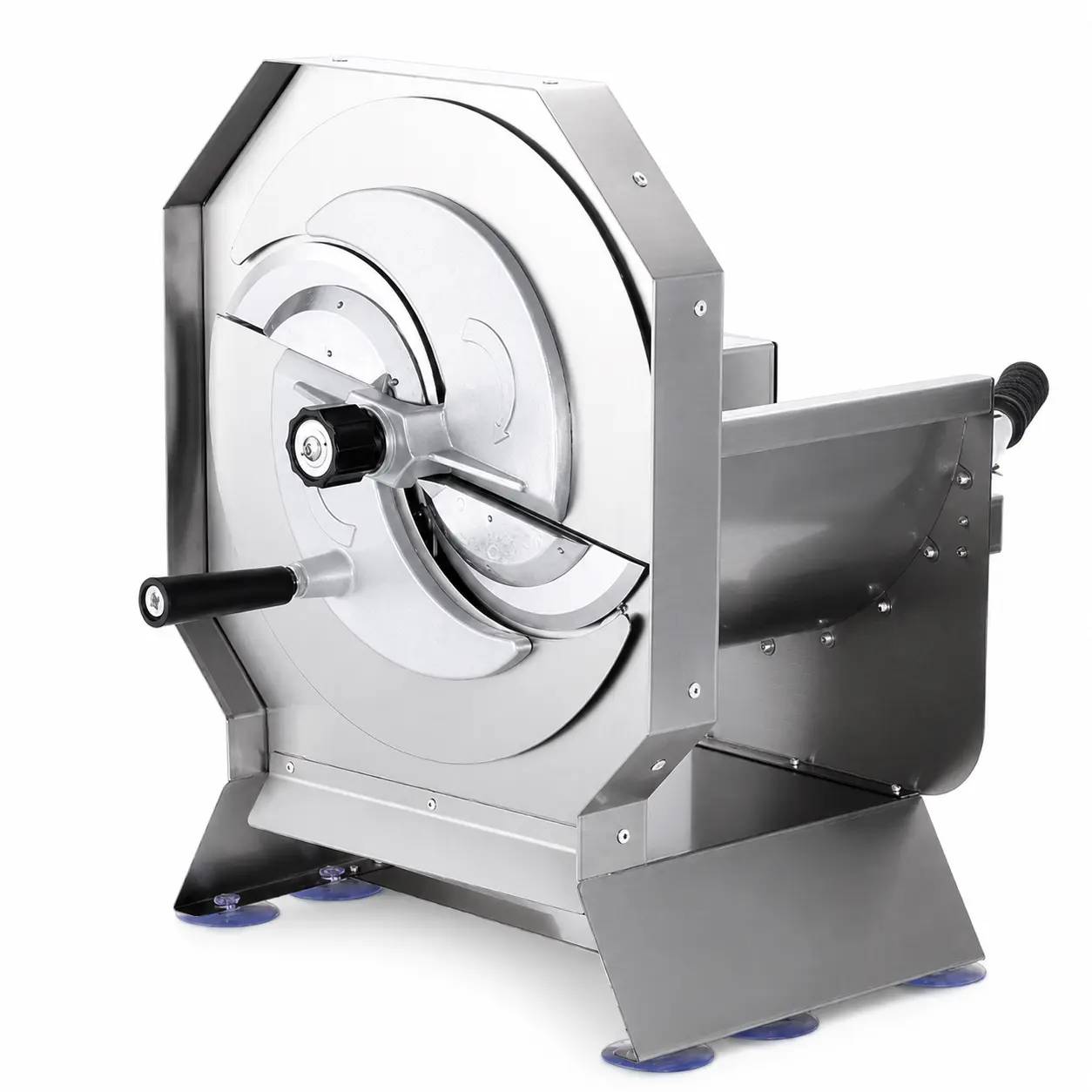 Manuelle Schneidemaschine mit diamant- und rundem Pressgriff | Gemüseschneider aus Edelstahl