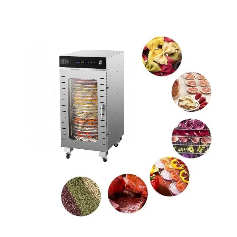 Commercial Food Beef Jerky Dehydrator Machine Rotary Dehydrated 20 Trays Stainless Steel Fruit Dryer Food Dehydrator Machine