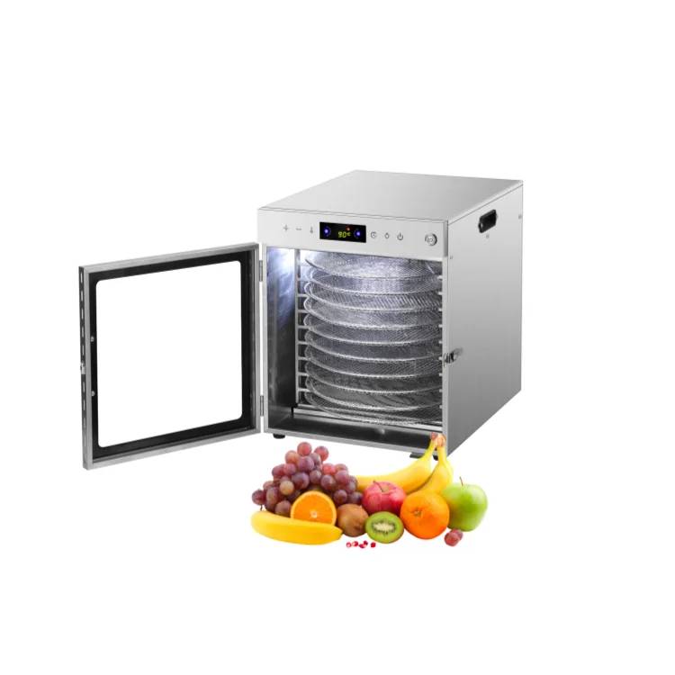 10 Trays Household Food Dryer Rotate Fruit Home Vegetable Dryer Stainless Steel Food Dehydrator
